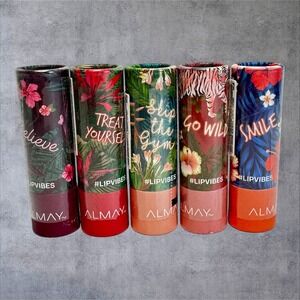 Almay Lip Vibes Lipstick Set 5pc New Matte Cream Bundle